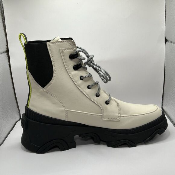 Sorel Brex Lace-Up Leather Lug Sole Boots In White Size 10.5 STORE MODEL - Picture 10 of 16